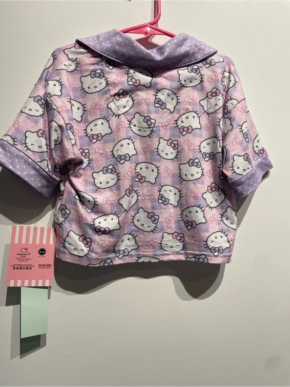 Hello Kitty Girls Pajama Top Purple Size XS(4-5) NWT NO BOTTOMS - Picture 2 of 5